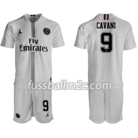 Fußballtrikots Paris Saint-Germain Cavani 9 Jodan Weiß Kinder Ausweich Trikotsatz 2018-2019